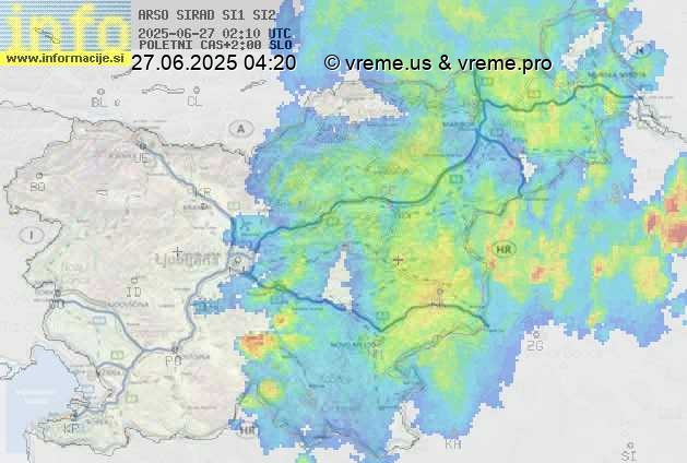 Radarska karta padavin