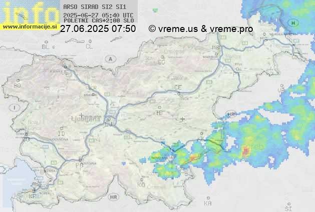 Radarska karta padavin