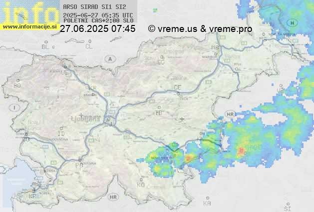 Radarska karta padavin
