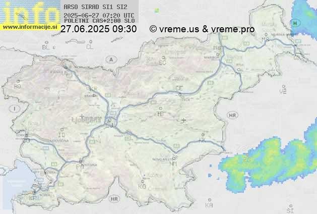Radarska karta padavin