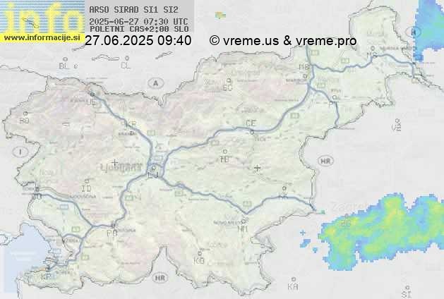 Radarska karta padavin