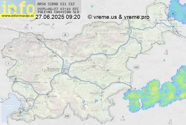 Radarska karta padavin