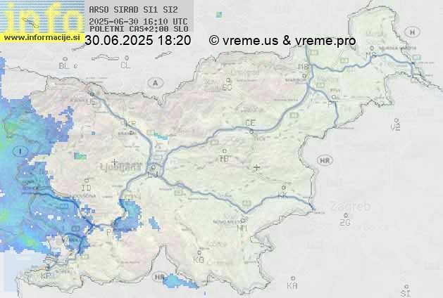 Radarska karta padavin