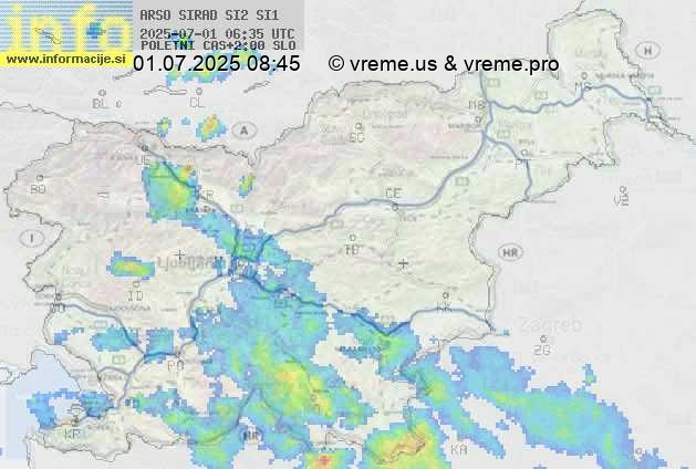 Radarska karta padavin