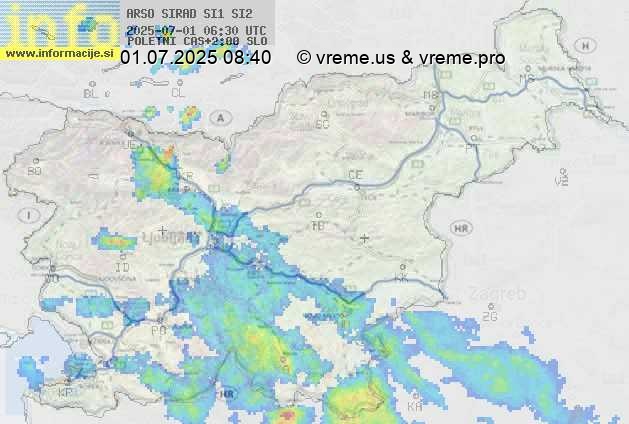 Radarska karta padavin