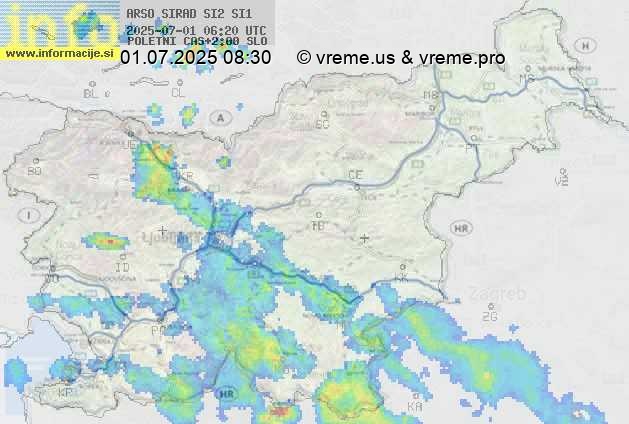 Radarska karta padavin