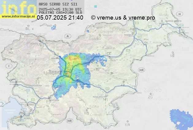 Radarska karta padavin
