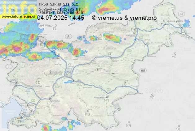 Radarska karta padavin