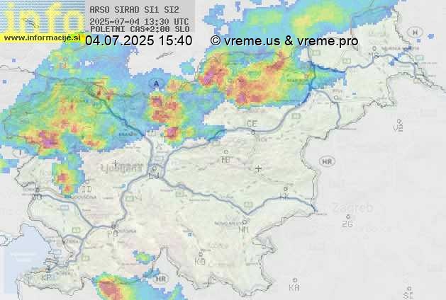Radarska karta padavin