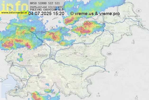 Radarska karta padavin