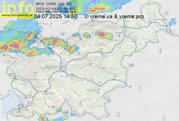 Radarska karta padavin