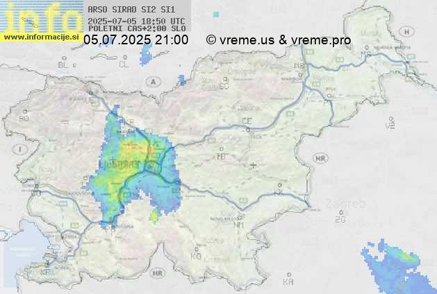 Radarska karta padavin