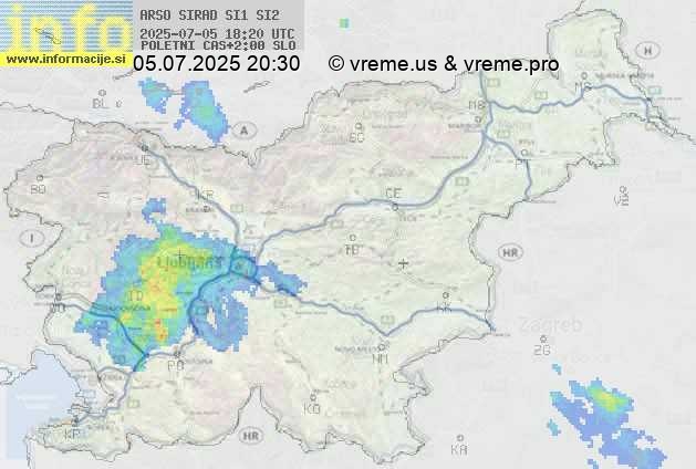 Radarska karta padavin