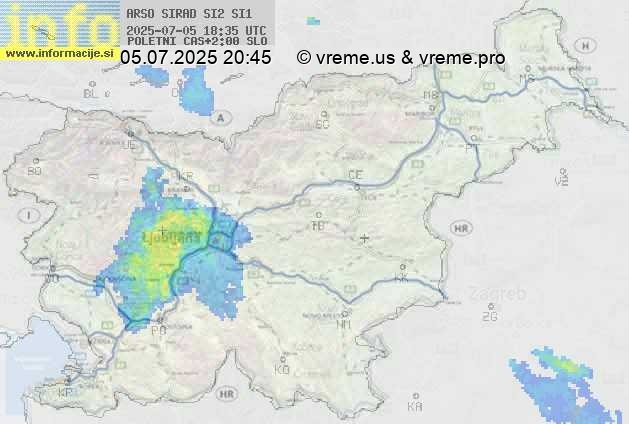 Radarska karta padavin