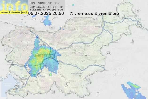 Radarska karta padavin