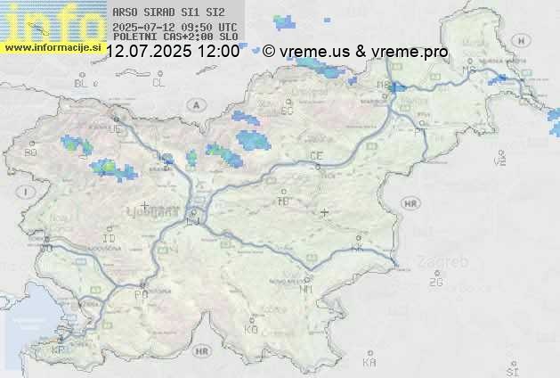 Radarska karta padavin