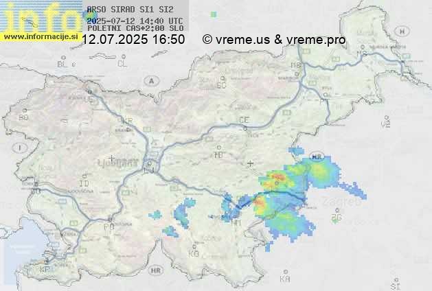 Radarska karta padavin