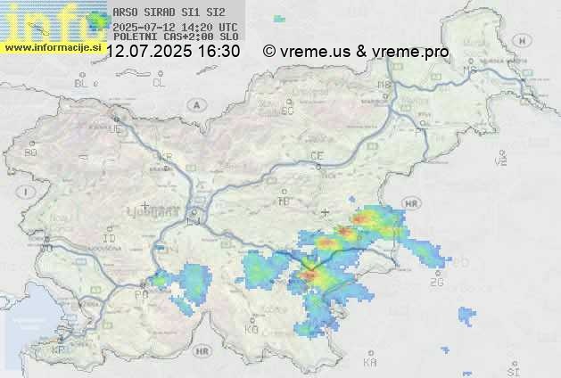 Radarska karta padavin