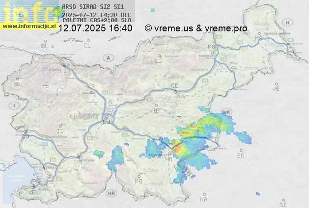 Radarska karta padavin