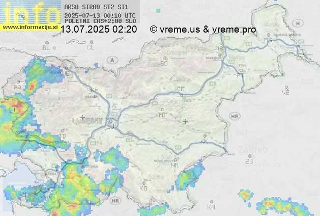 Radarska karta padavin