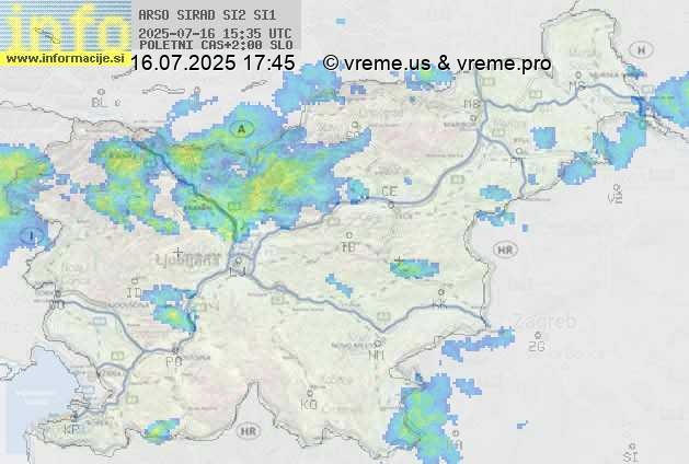 Radarska karta padavin