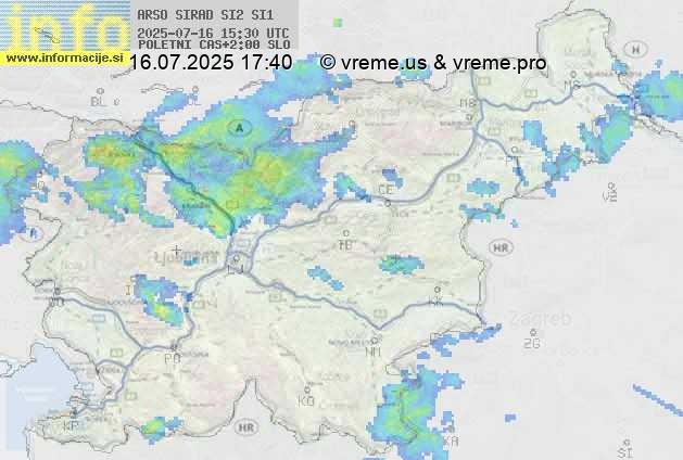 Radarska karta padavin