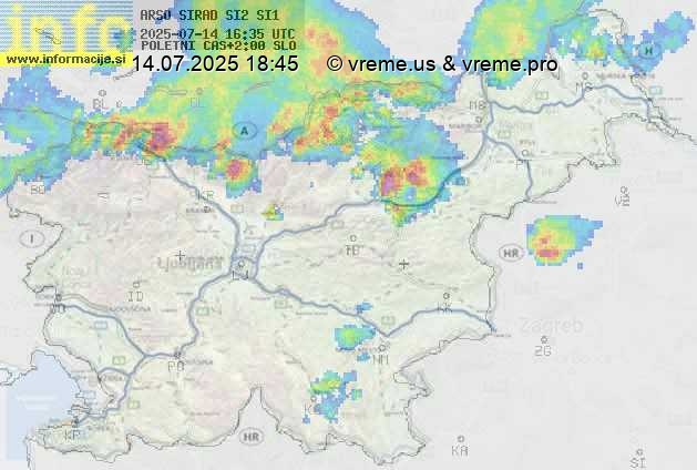 Radarska karta padavin