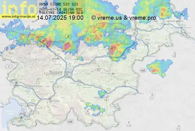 Radarska karta padavin