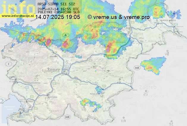 Radarska karta padavin
