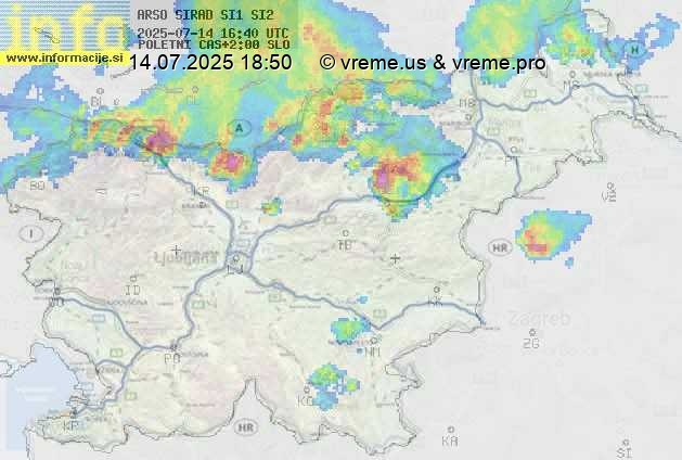 Radarska karta padavin