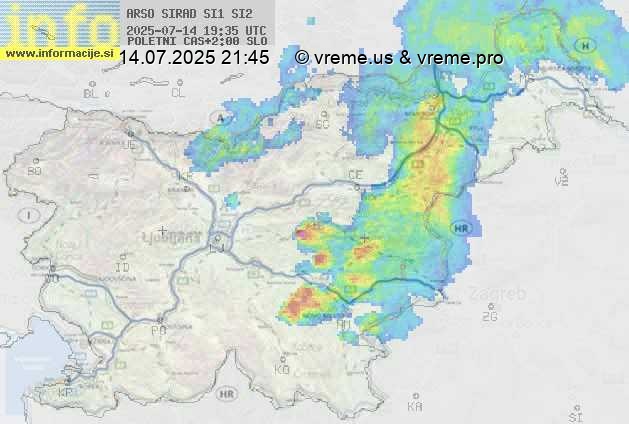 Radarska karta padavin