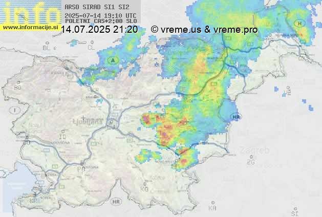 Radarska karta padavin