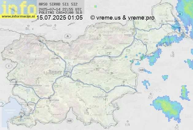 Radarska karta padavin