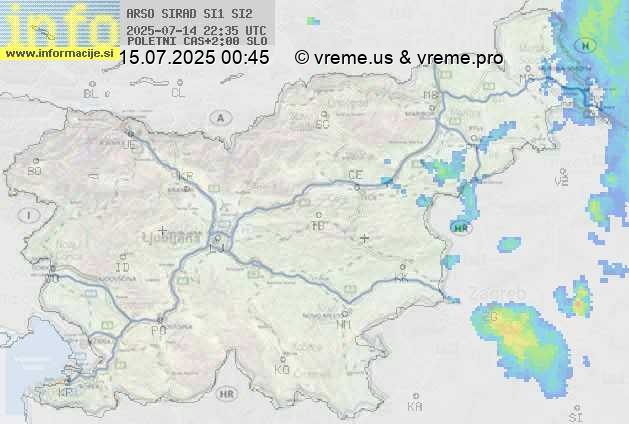 Radarska karta padavin