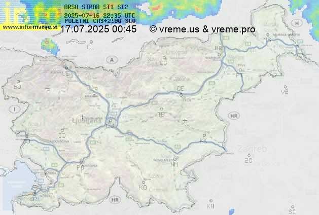 Radarska karta padavin