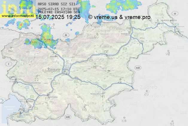 Radarska karta padavin