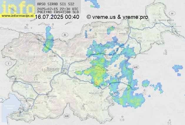 Radarska karta padavin