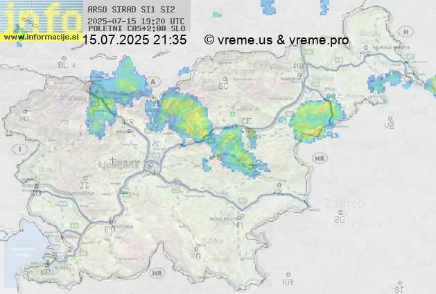 Radarska karta padavin