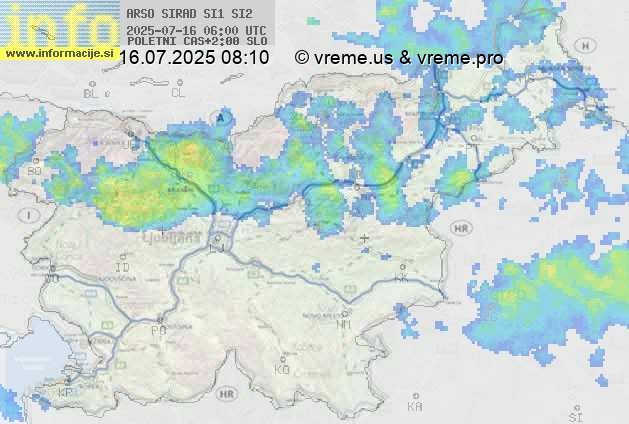 Radarska karta padavin