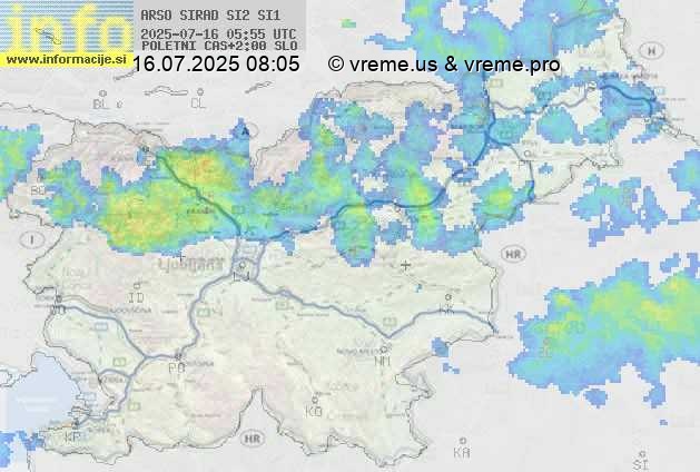 Radarska karta padavin
