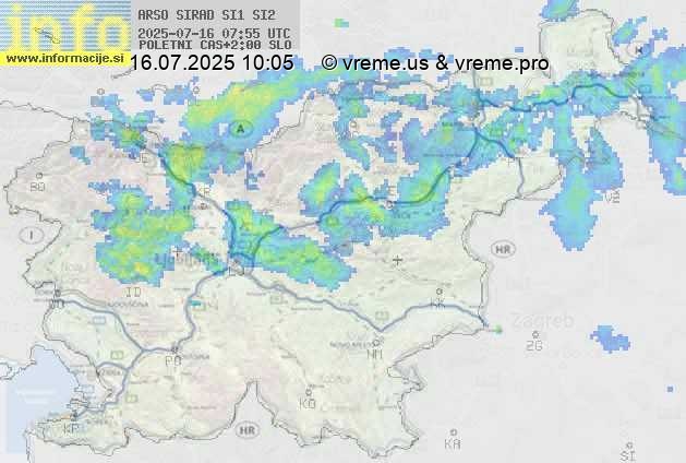 Radarska karta padavin