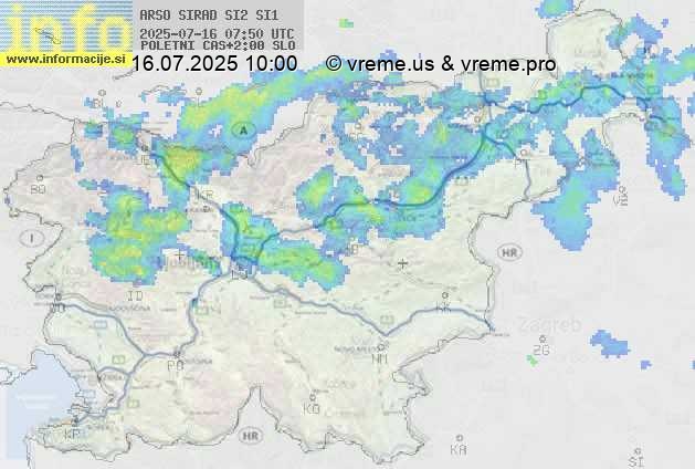 Radarska karta padavin