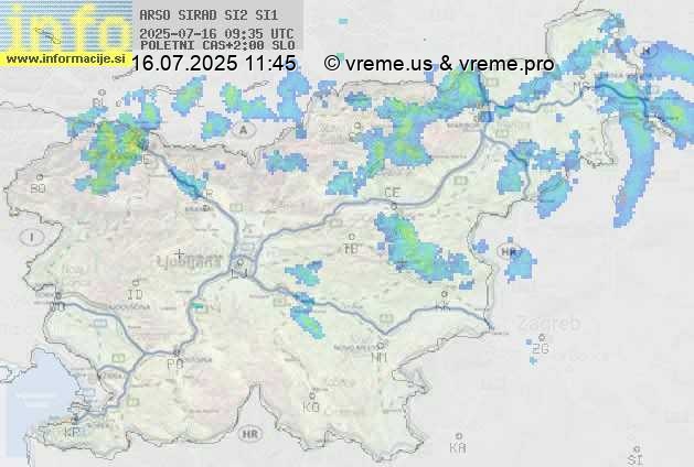 Radarska karta padavin