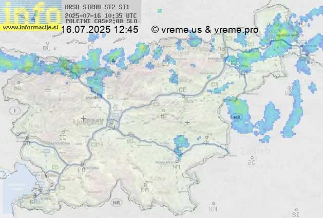 Radarska karta padavin