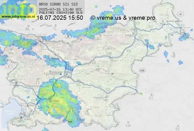 Radarska karta padavin