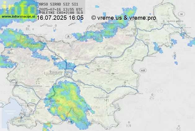 Radarska karta padavin