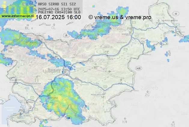 Radarska karta padavin
