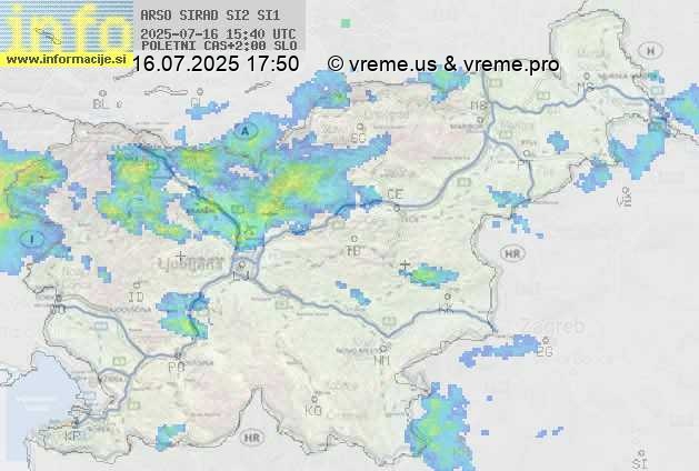 Radarska karta padavin