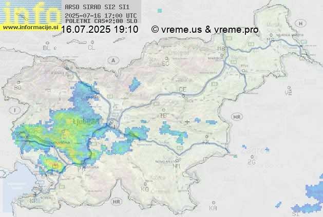 Radarska karta padavin