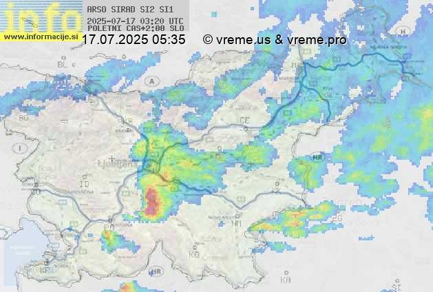 Radarska karta padavin